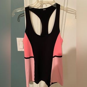 Lululemon Colorblock Pink/Peach and Black Tank